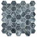 Andova Tiles ANDOVA TILES Channing 2" x 2" Marble Honeycomb Mosaic Floor Use Tile ANDCHA128